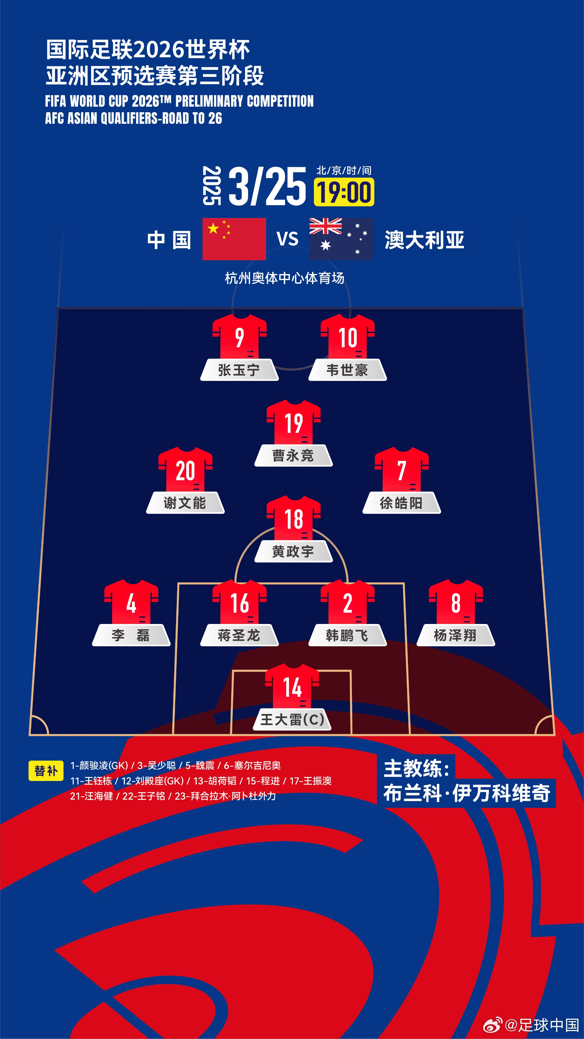 認(rèn)定單后腰！伊萬執(zhí)教國足12場全部是442，今天第7次菱形中場