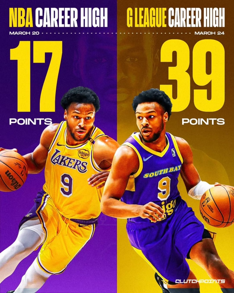 在進(jìn)步！布朗尼一周內(nèi)先后創(chuàng)下個(gè)人NBA和G聯(lián)盟單場(chǎng)得分新紀(jì)錄