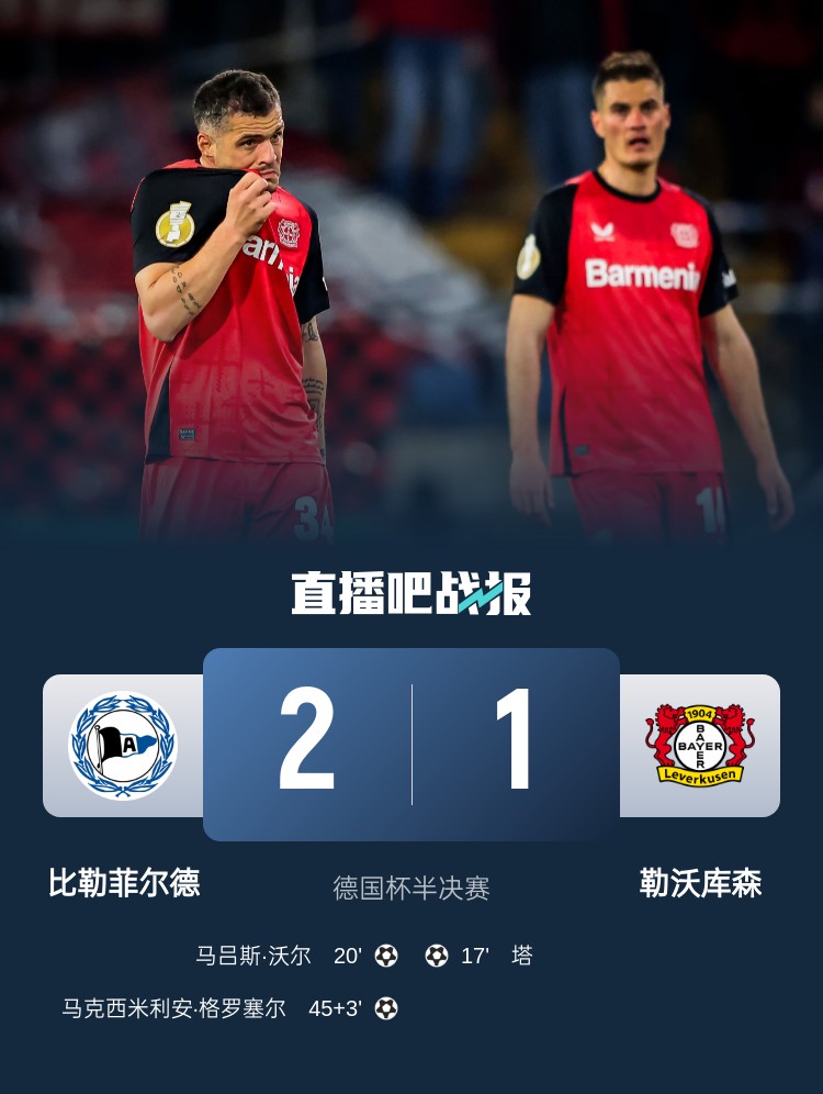 比勒菲爾德是史上第4支晉級(jí)德國(guó)杯決賽的德丙球隊(duì)，此前3隊(duì)未奪冠